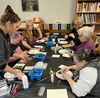 Participants in the Journaling Event also created a mixed-media bookmark with Wendy Rogers. Photo by Kelli Pelland, Baudette Public Library
