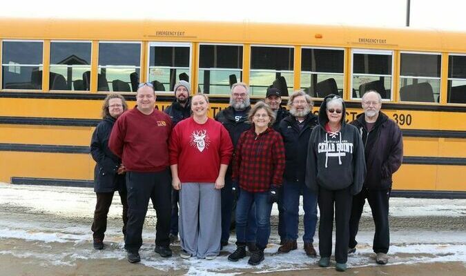 Some of Lake of the Woods School Transportation Departments Bus Drivers. Photo by Lake of the Woods Yearbook