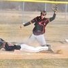 Senior Waylon Johnson tagging player out at home. More photos can be found in the Photo Gallery at https://nlregion.com/galleries/2369/edit
photo credit Lake of the Woods Yearbook